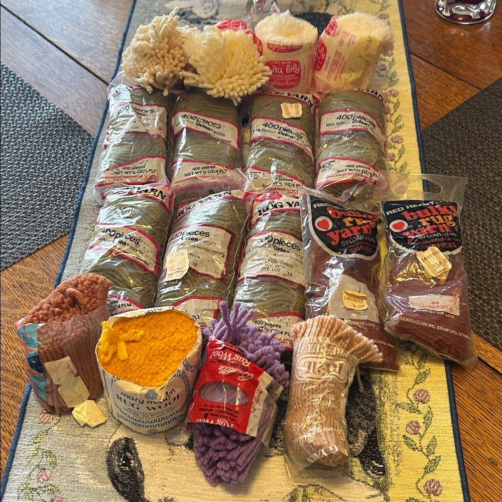 Assorted Rug Yarn Collection